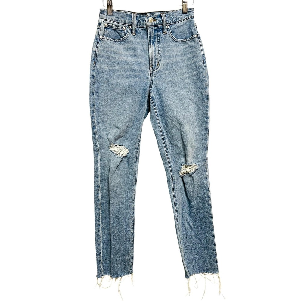 Madewell Perfect Vintage Jeans Womens 25 Light Wash High-Rise Straight